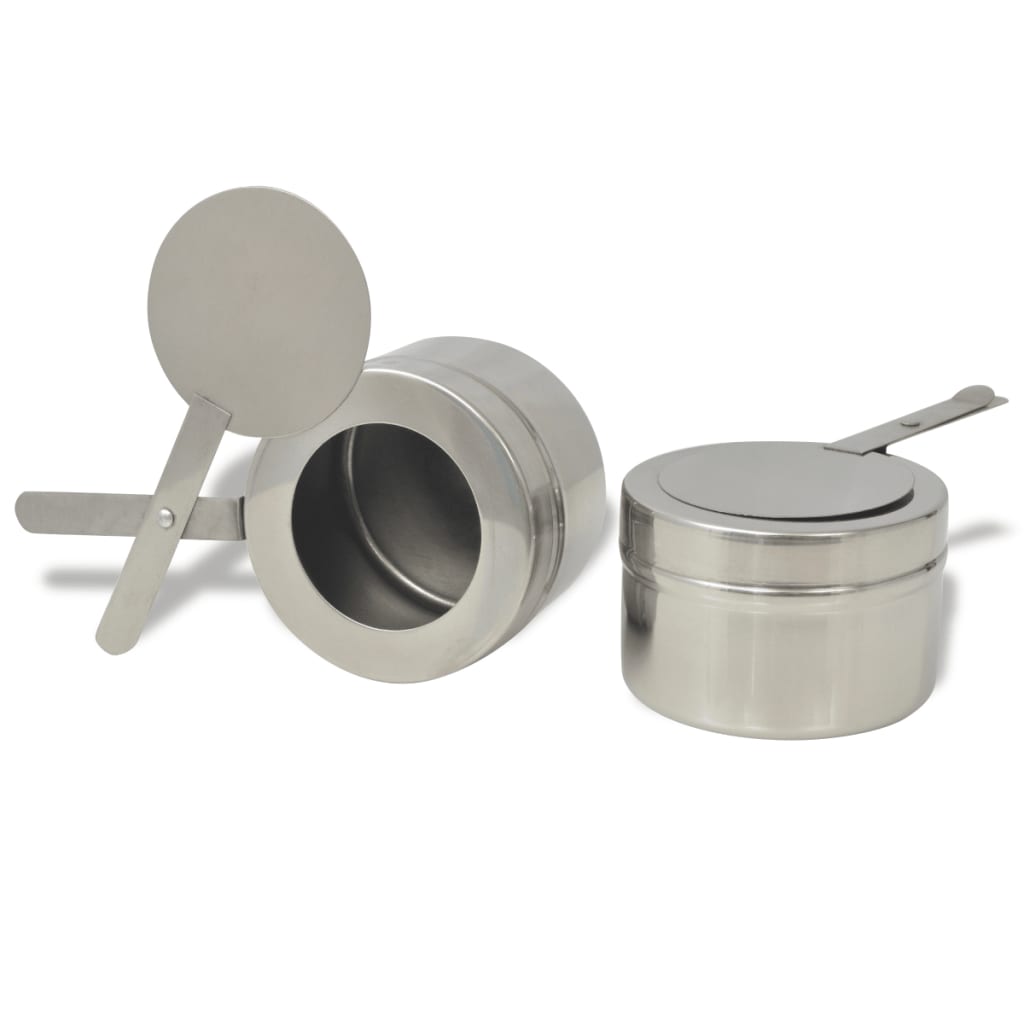 vidaXL Ensemble de chauffe-plats 4 pcs Acier inoxydable