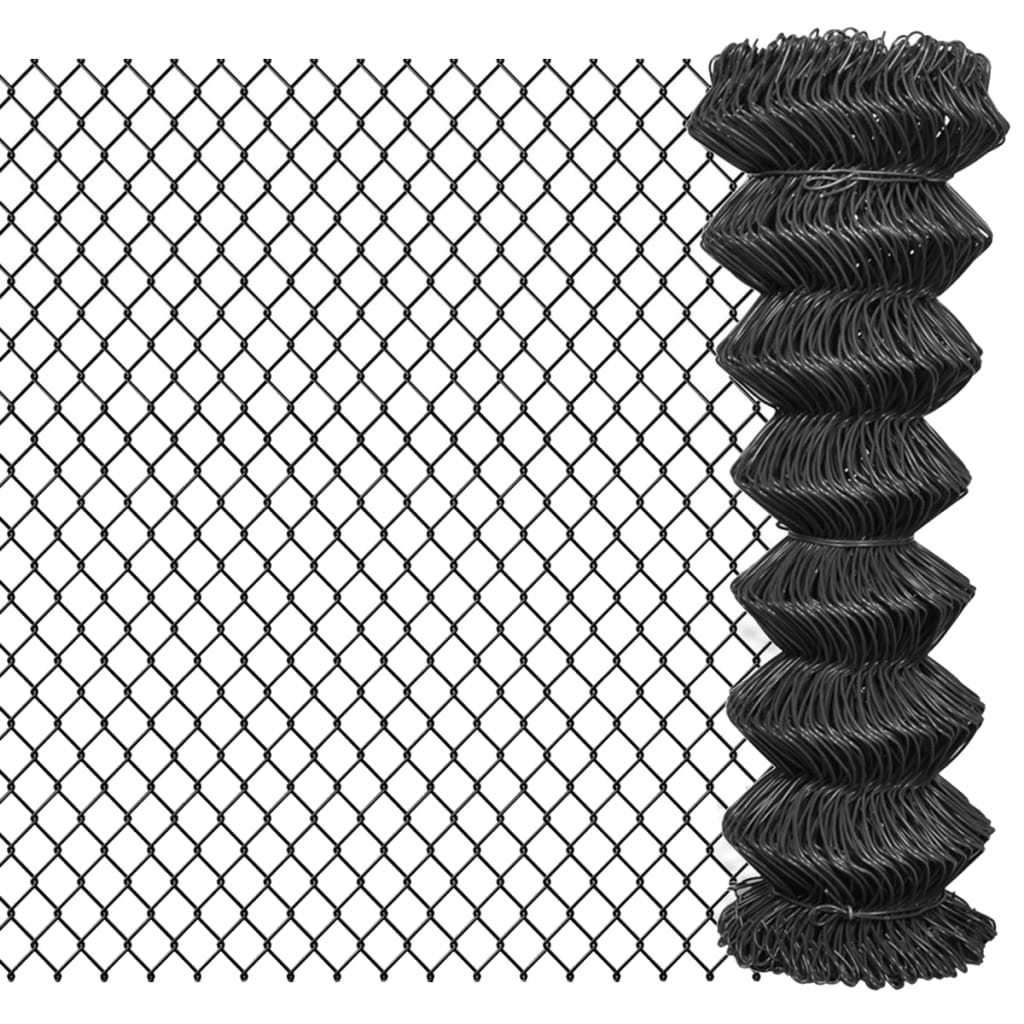 vidaXL Clôture à mailles Acier 15 x 1,25 m Gris