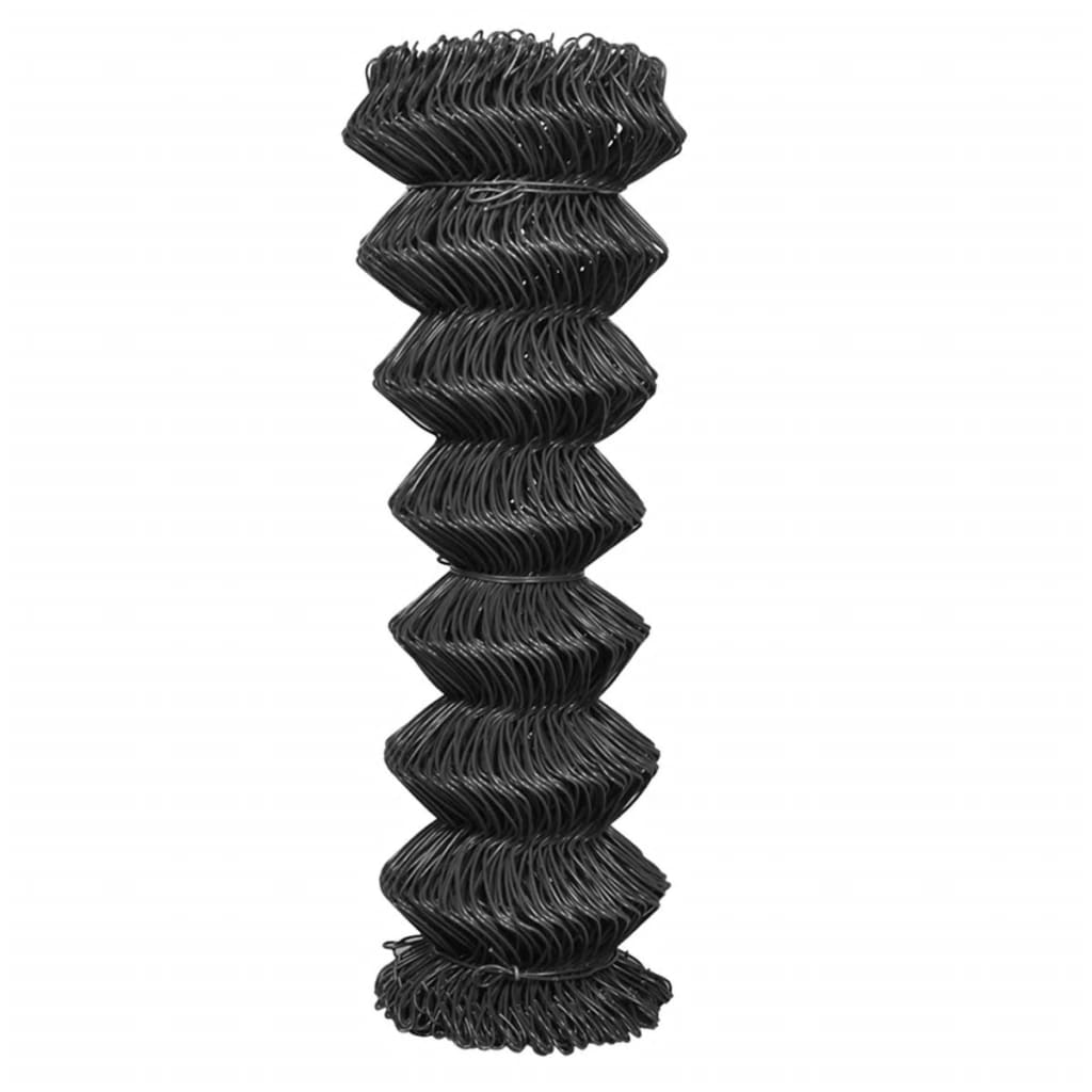 vidaXL Clôture à mailles Acier 15 x 1,25 m Gris
