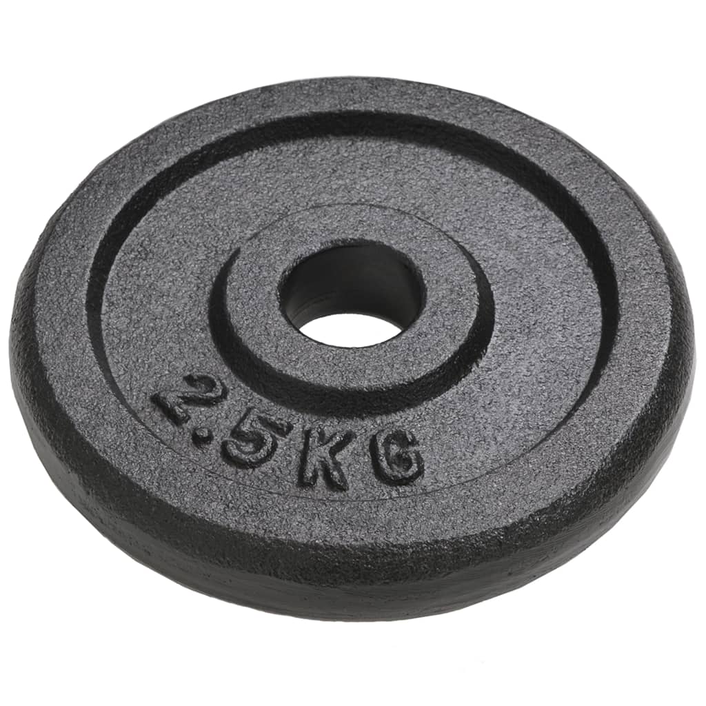 vidaXL Plaque de poids 8 pcs 8x2,5 kg Fonte
