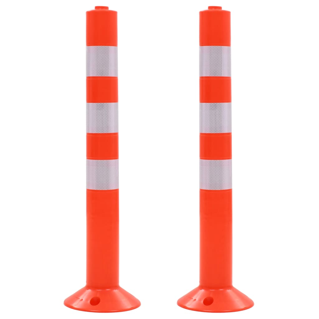 vidaXL Borne de contrôle de la circulation 2 pcs Plastique 75 cm