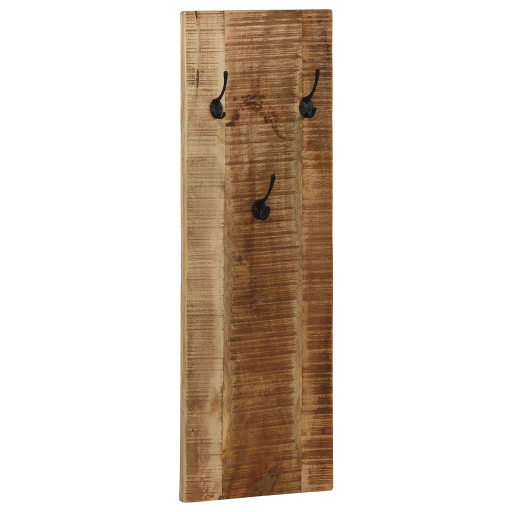 vidaXL Porte-manteau mural 2 pcs Bois de manguier massif 36x110x3 cm