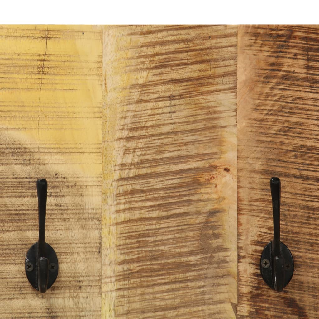 vidaXL Porte-manteau mural 2 pcs Bois de manguier massif 36x110x3 cm
