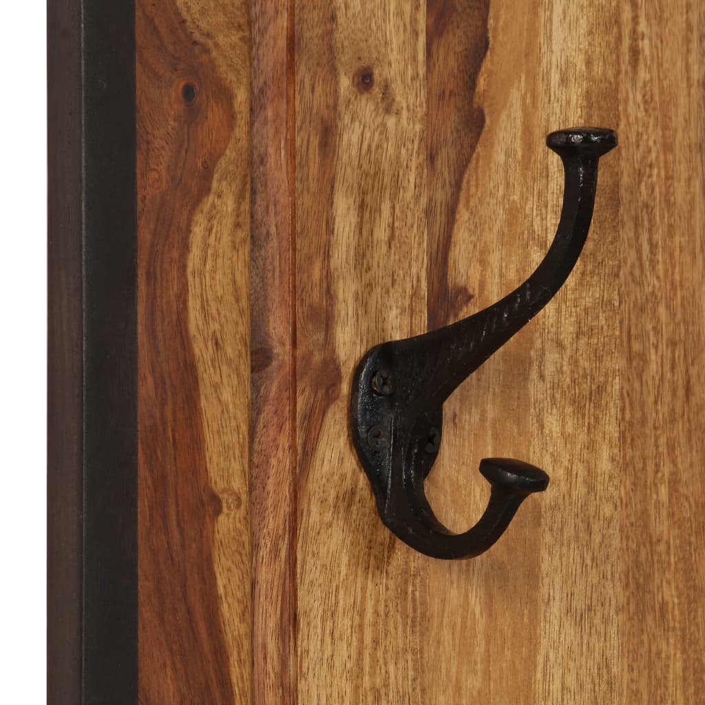 vidaXL Portemanteaux 2 pcs Bois solide de Sesham