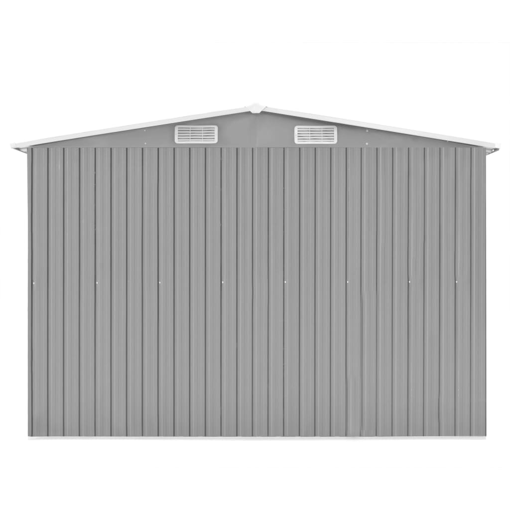 vidaXL Abri de jardin 257x298x178 cm Métal Gris