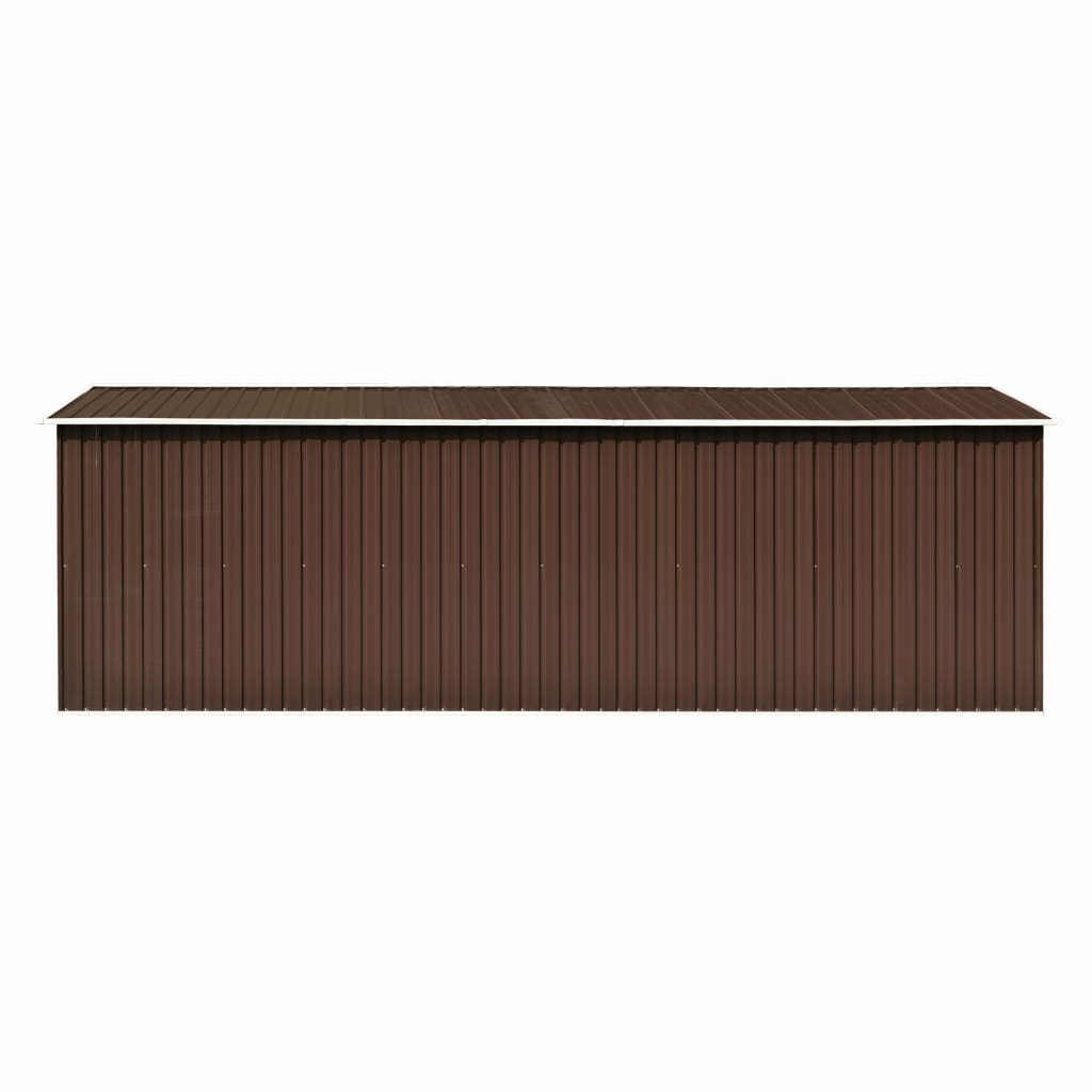 vidaXL Abri de jardin 257x580x181 cm Métal Marron