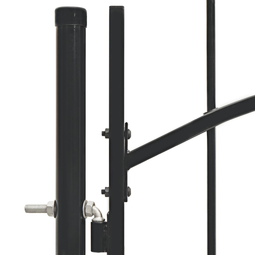 vidaXL Portail de jardin Acier 1 x 1,75 m Noir