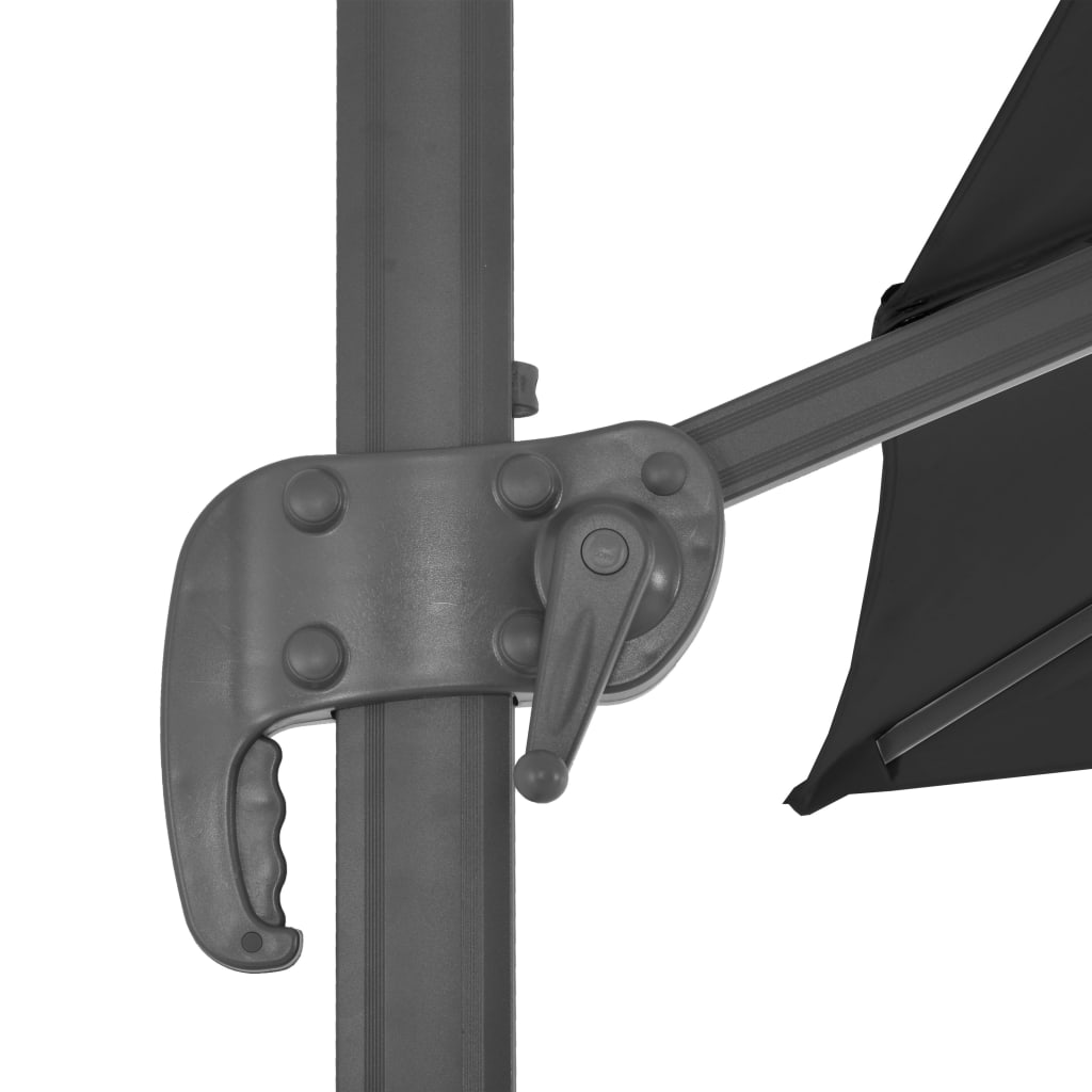vidaXL Parasol de jardin en porte-à-faux et poteau en aluminium