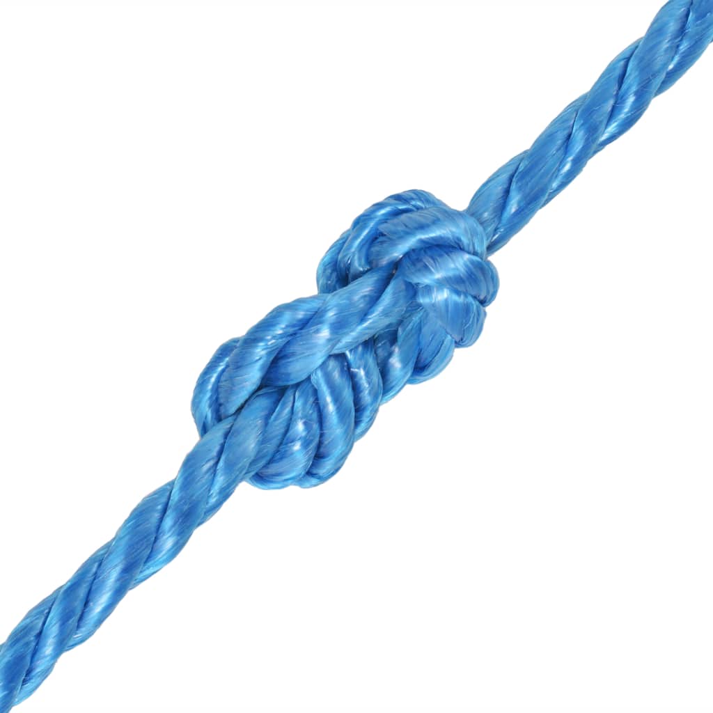 vidaXL Corde torsadée Polypropylène 16 mm 100 m Bleu