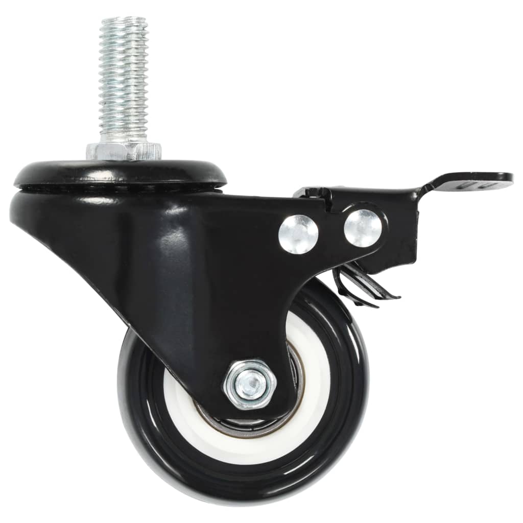 vidaXL Roulettes pivotantes avec freins 4 pcs 50 mm