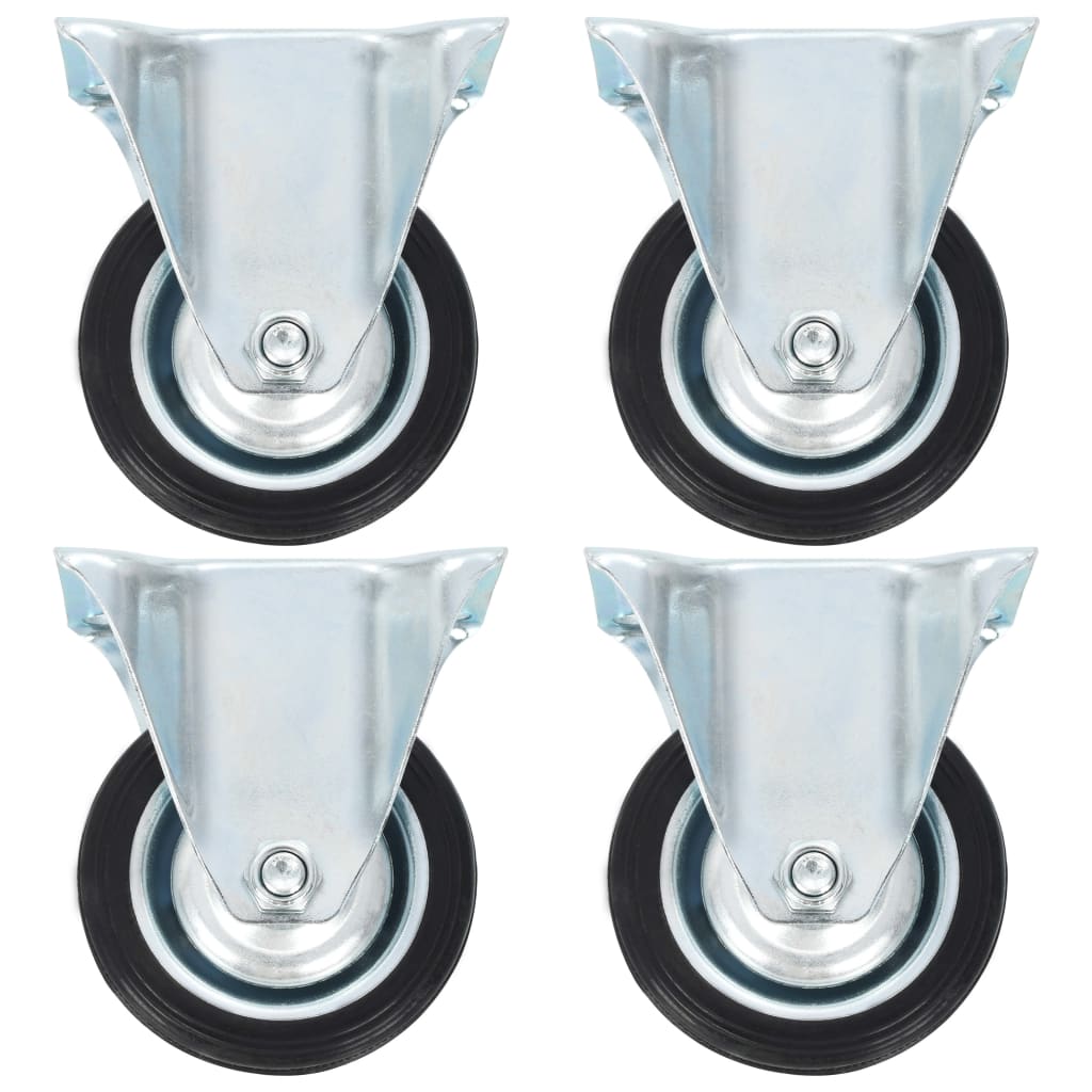 vidaXL Roulettes fixes 4 pcs 75 mm