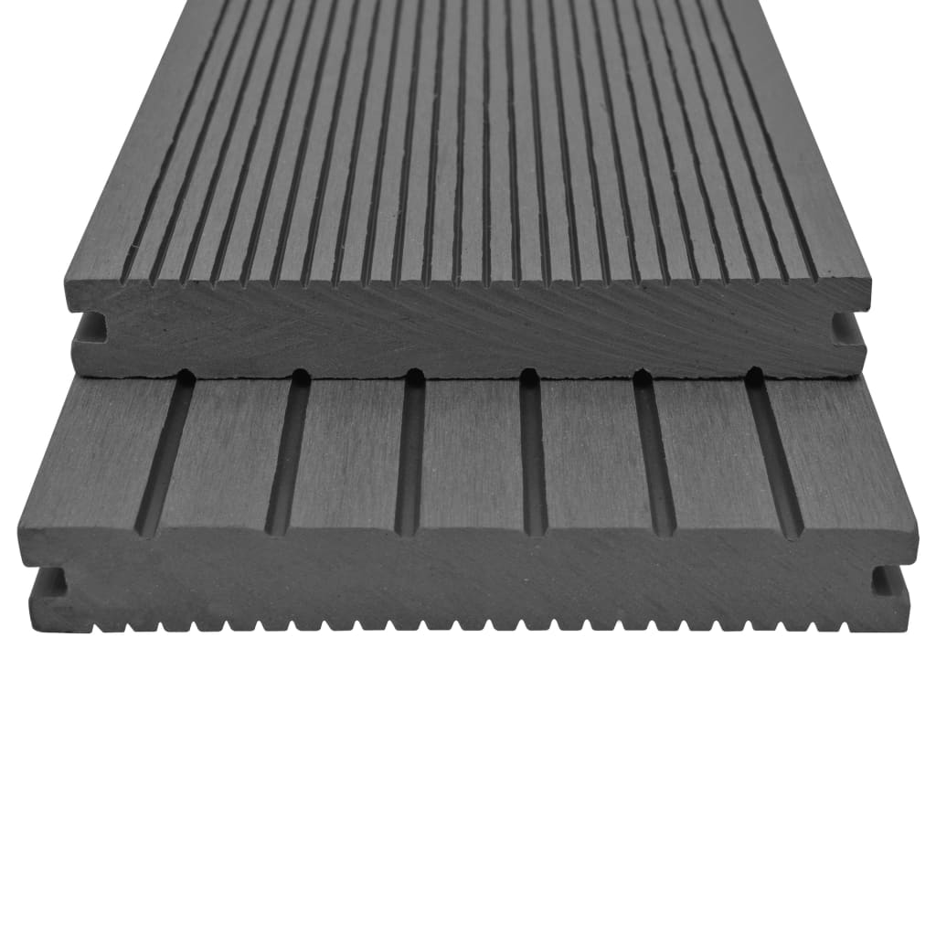 vidaXL Panneaux de terrasse solides et accessoires WPC 16m² 2,2 m Gris