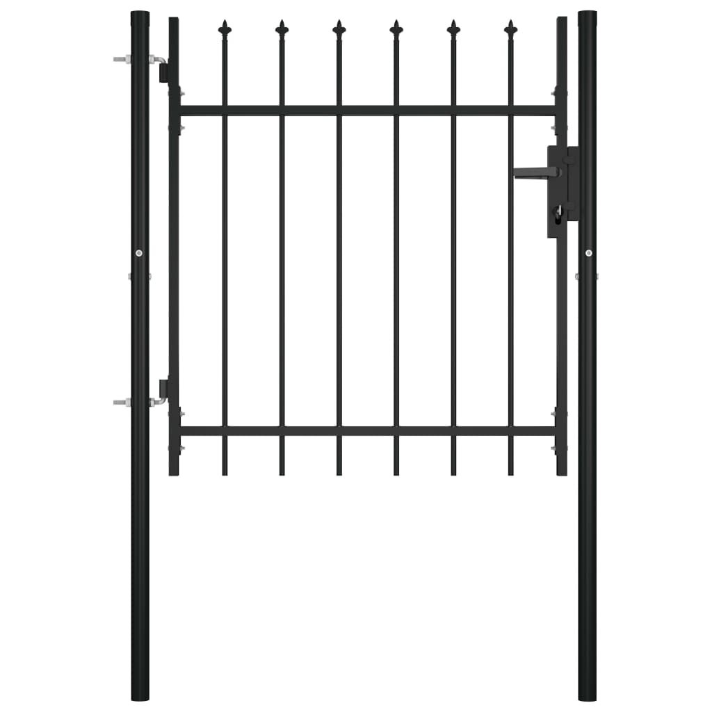 vidaXL Portail avec haut sous forme de lance 100x75 cm