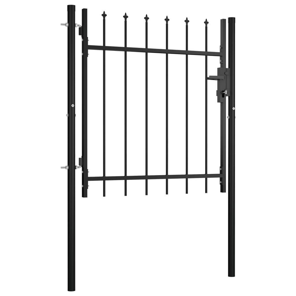 vidaXL Portail avec haut sous forme de lance 100x75 cm