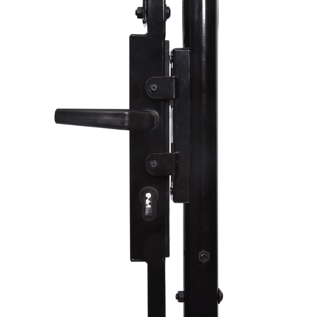 vidaXL Portail de jardin Acier 1,75 x 4 m Noir
