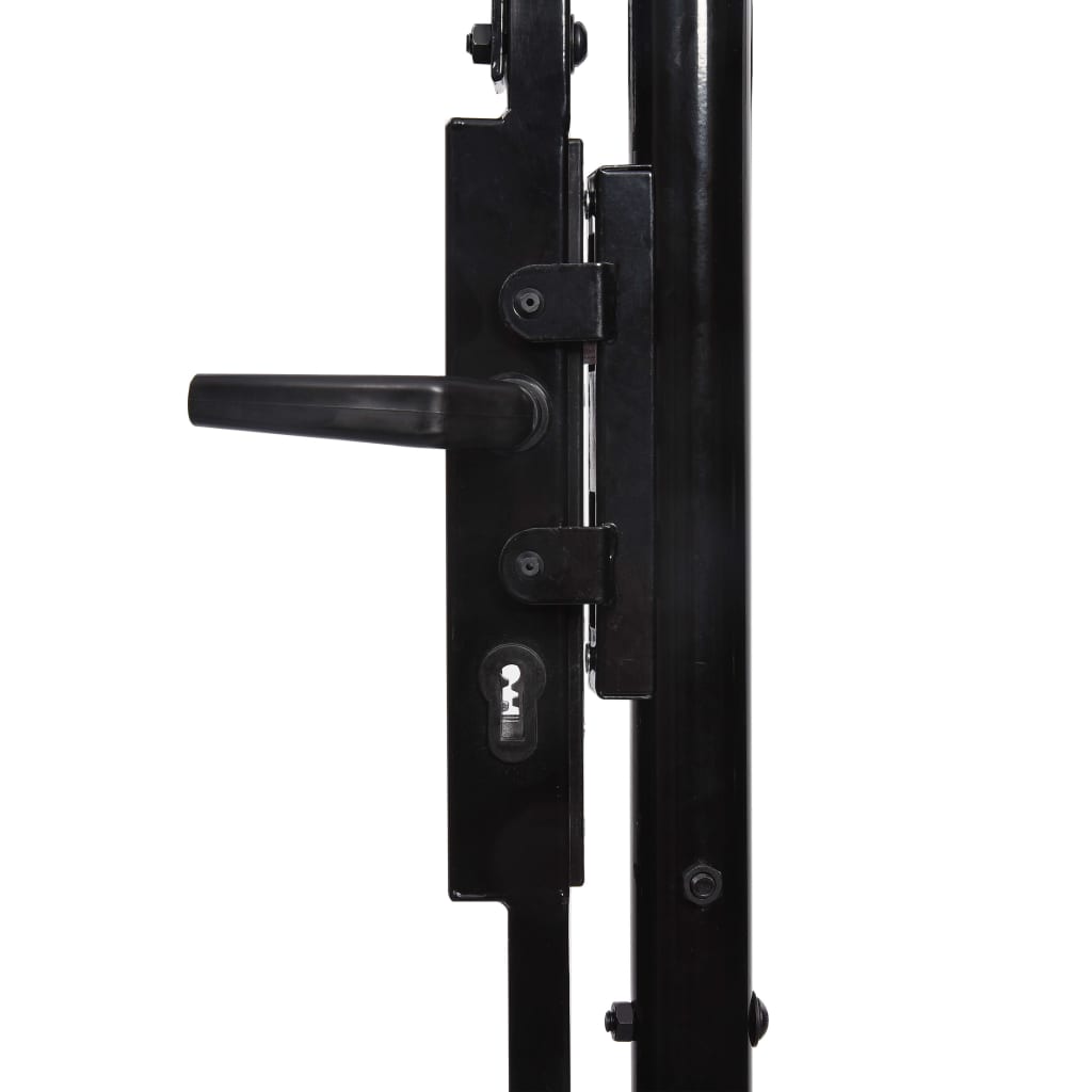 vidaXL Portail de jardin Acier 2 x 4 m Noir