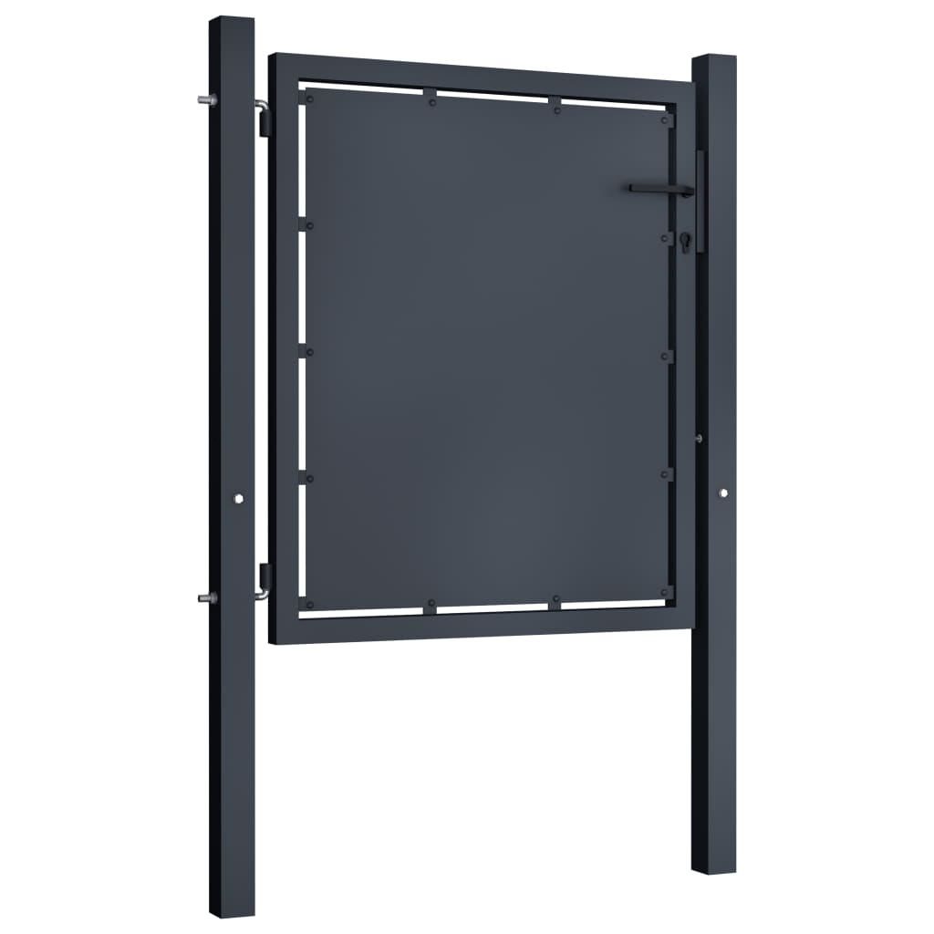 vidaXL Portail de jardin Acier 100 x 75 cm Anthracite