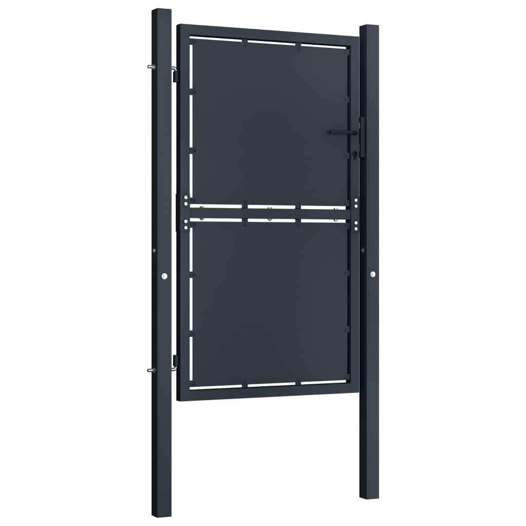 vidaXL Portail de jardin Acier 100x150 cm Anthracite