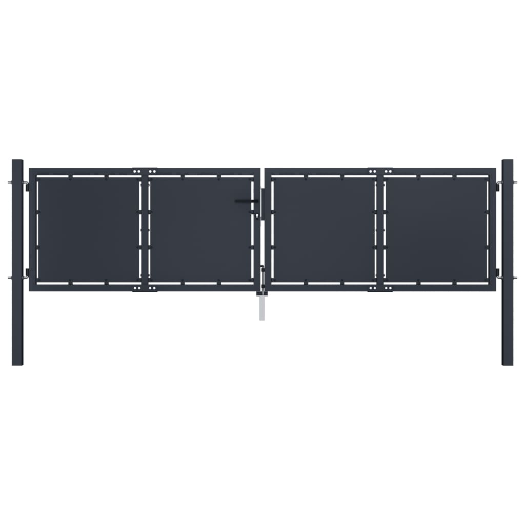 vidaXL Portail de jardin Acier 300 x 75 cm Anthracite