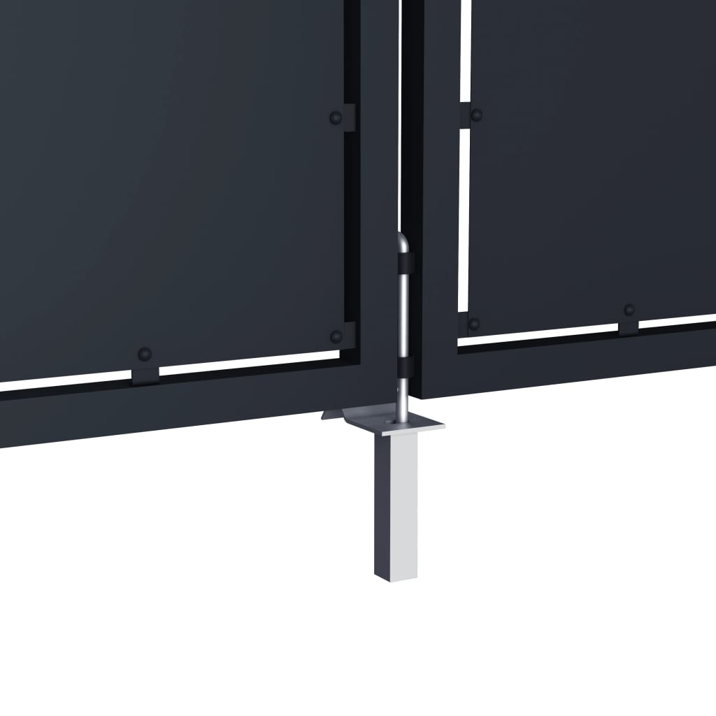 vidaXL Portail de jardin Acier 350 x 175 cm Anthracite