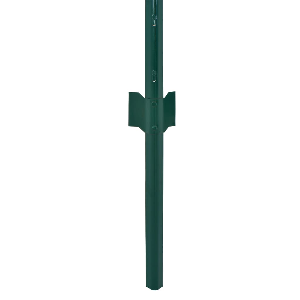 vidaXL Clôture en grillage métallique avec poteaux Acier 25x1,5 m Vert