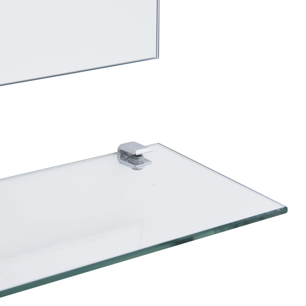 vidaXL Miroir mural avec 5 étagères Argenté 50 x 60 cm