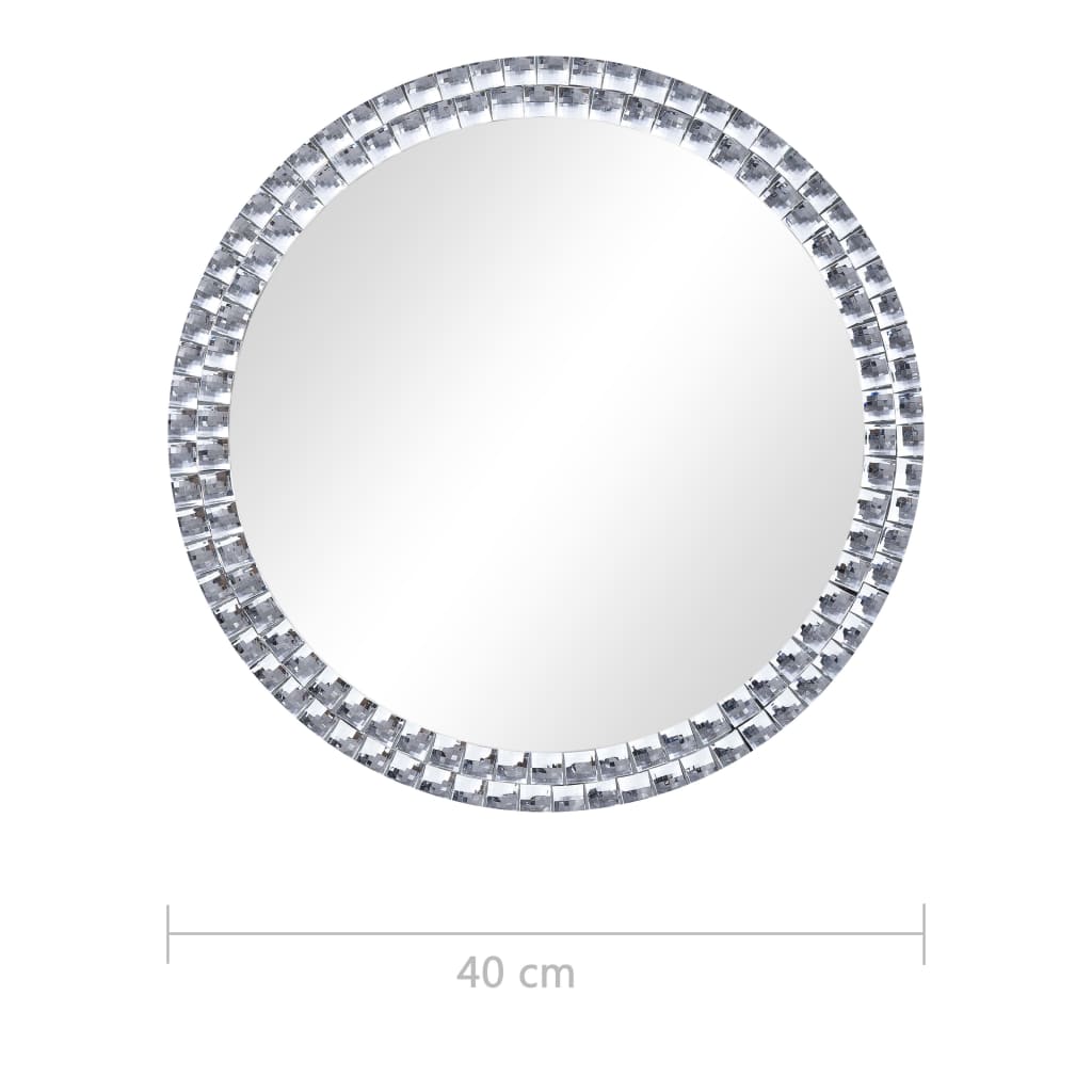 vidaXL Miroir mural 40 cm Verre trempé