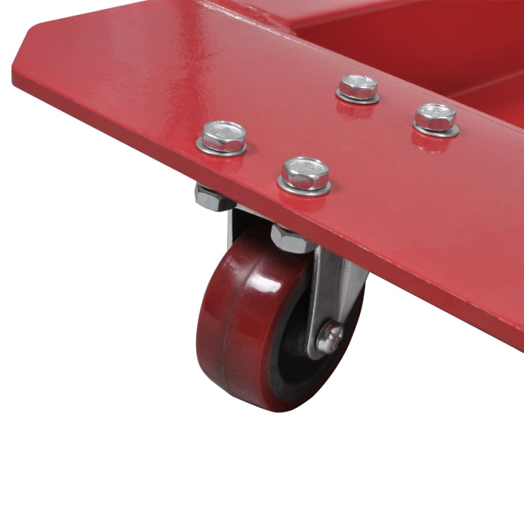 vidaXL Chariot de moto Rouge