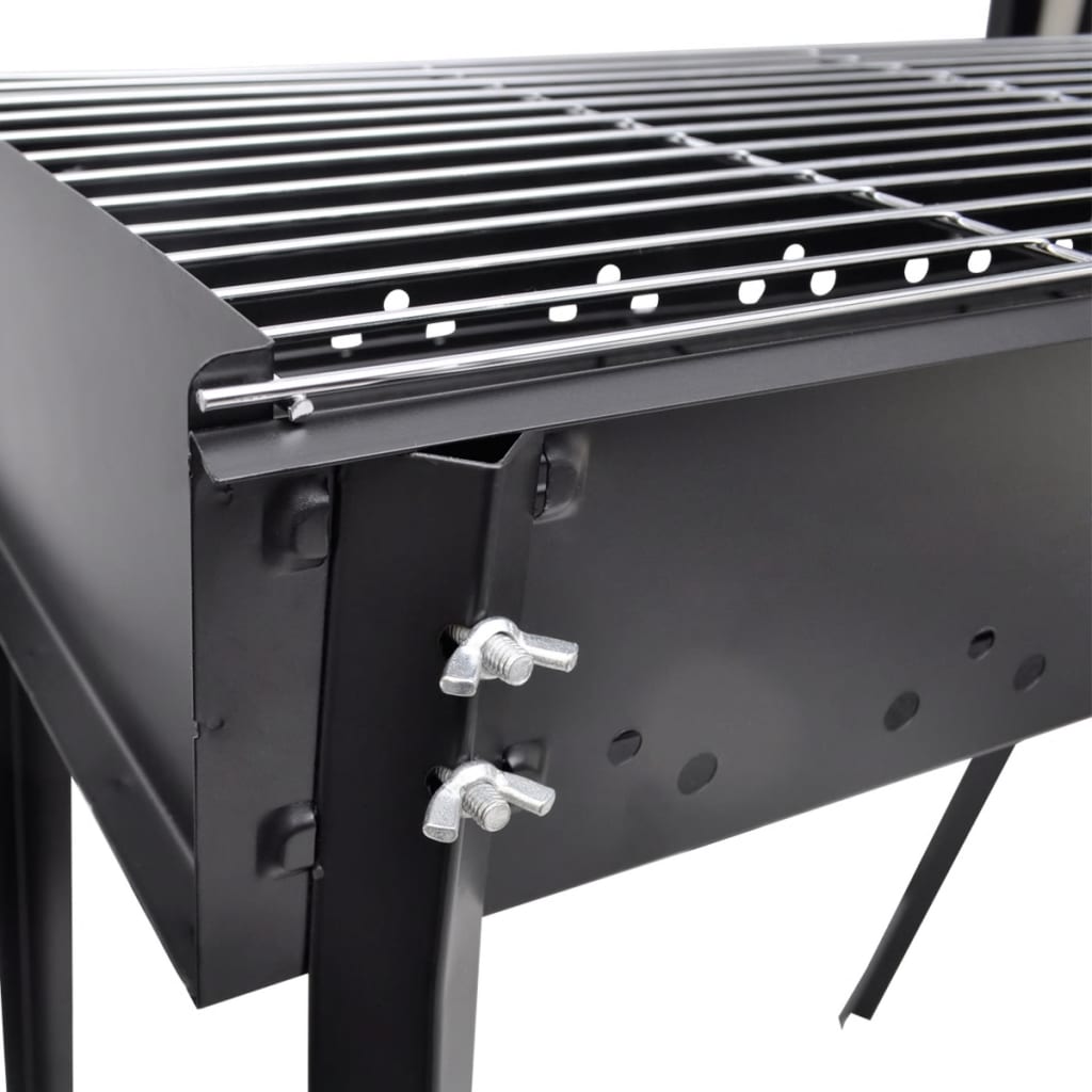 vidaXL Support de barbecue au charbon de bois Carré 75x28 cm
