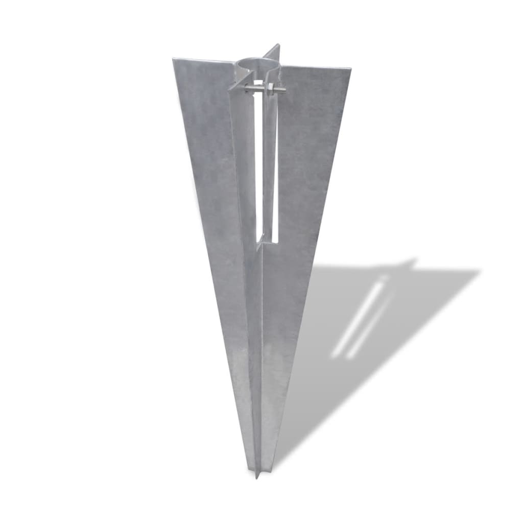 vidaXL Piquets de poteau de clôture 2 pcs acier