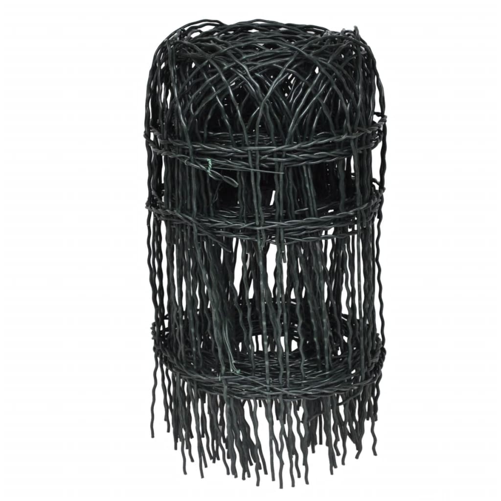vidaXL Bordure de pelouse Fer enduit de poudre 25x0,4 m