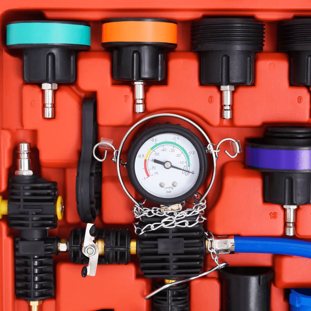 vidaXL Kit de testeur de pression du radiateur 28 pcs
