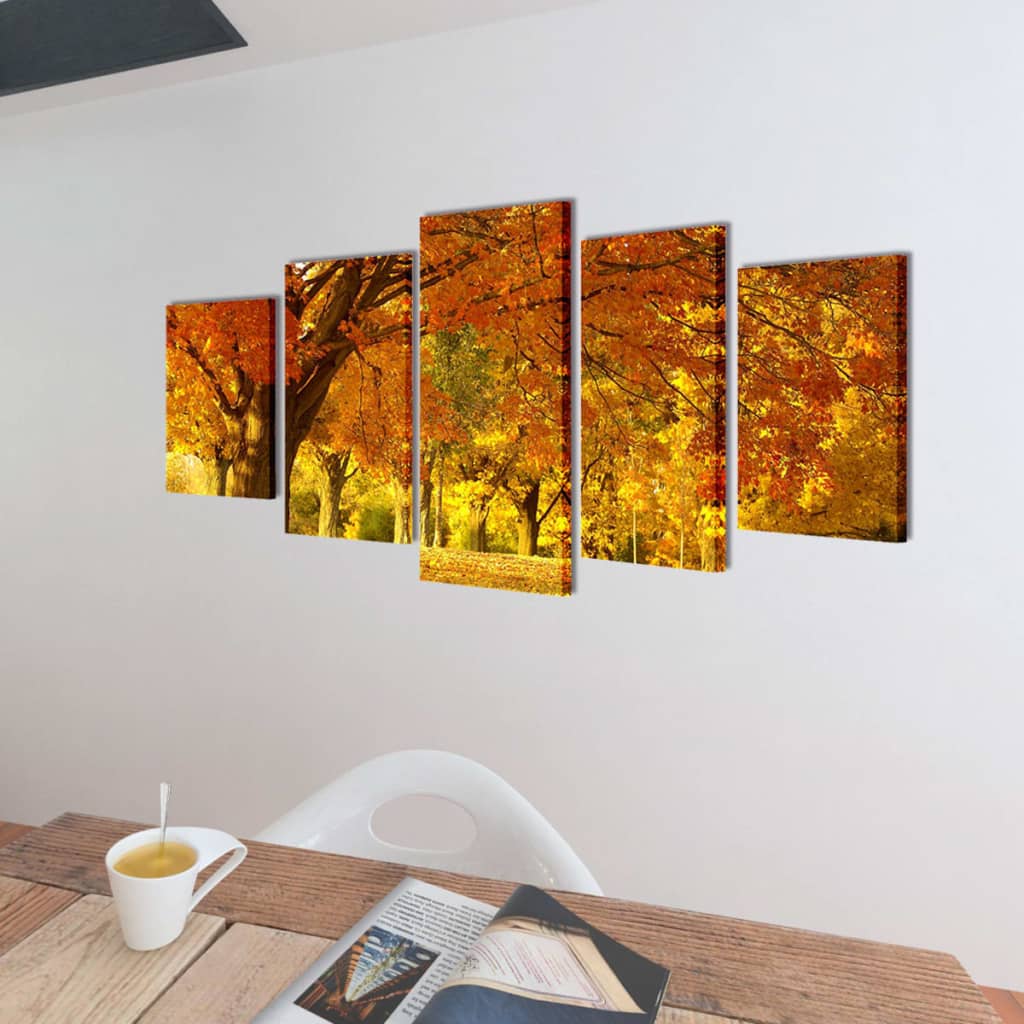 Set de toiles murales imprimées Érable 100 x 50 cm