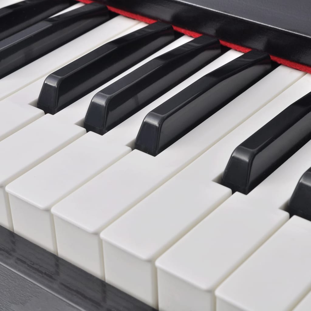 vidaXL Piano numérique avec pédales 88 touches Noir Panneau mélamine