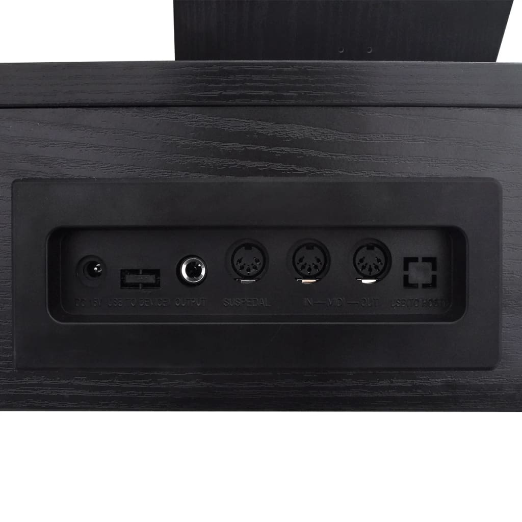 vidaXL Piano numérique avec pédales 88 touches Noir Panneau mélamine