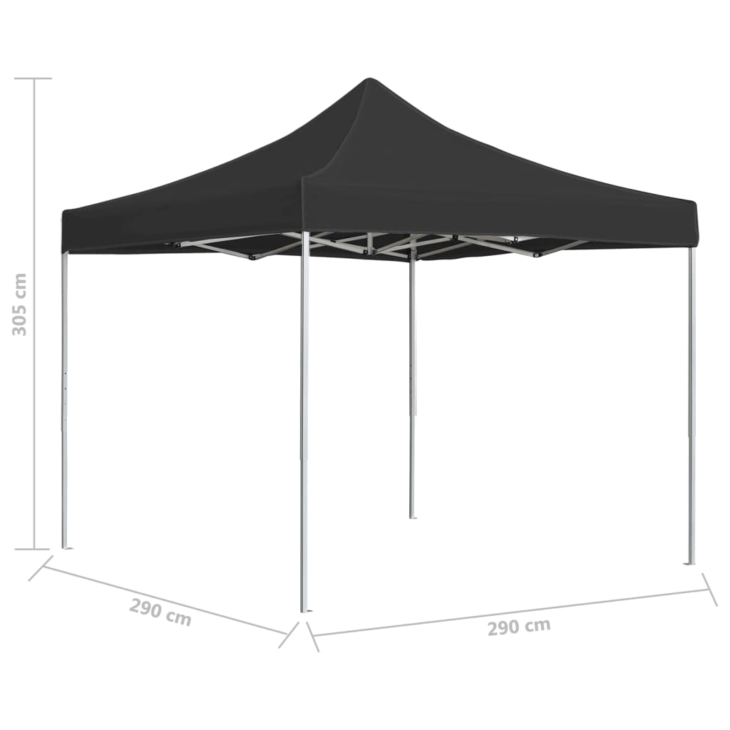 vidaXL Tente de réception pliable Aluminium 3 x 3 m Anthracite