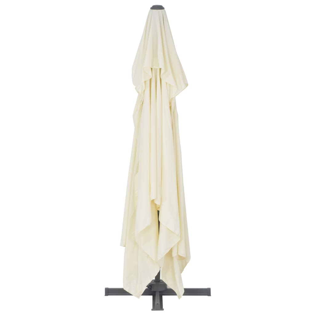 vidaXL Parasol de jardin avec base portable sable