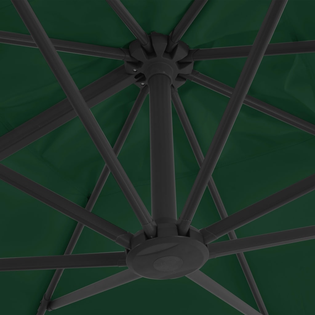 vidaXL Parasol de jardin avec base portable vert