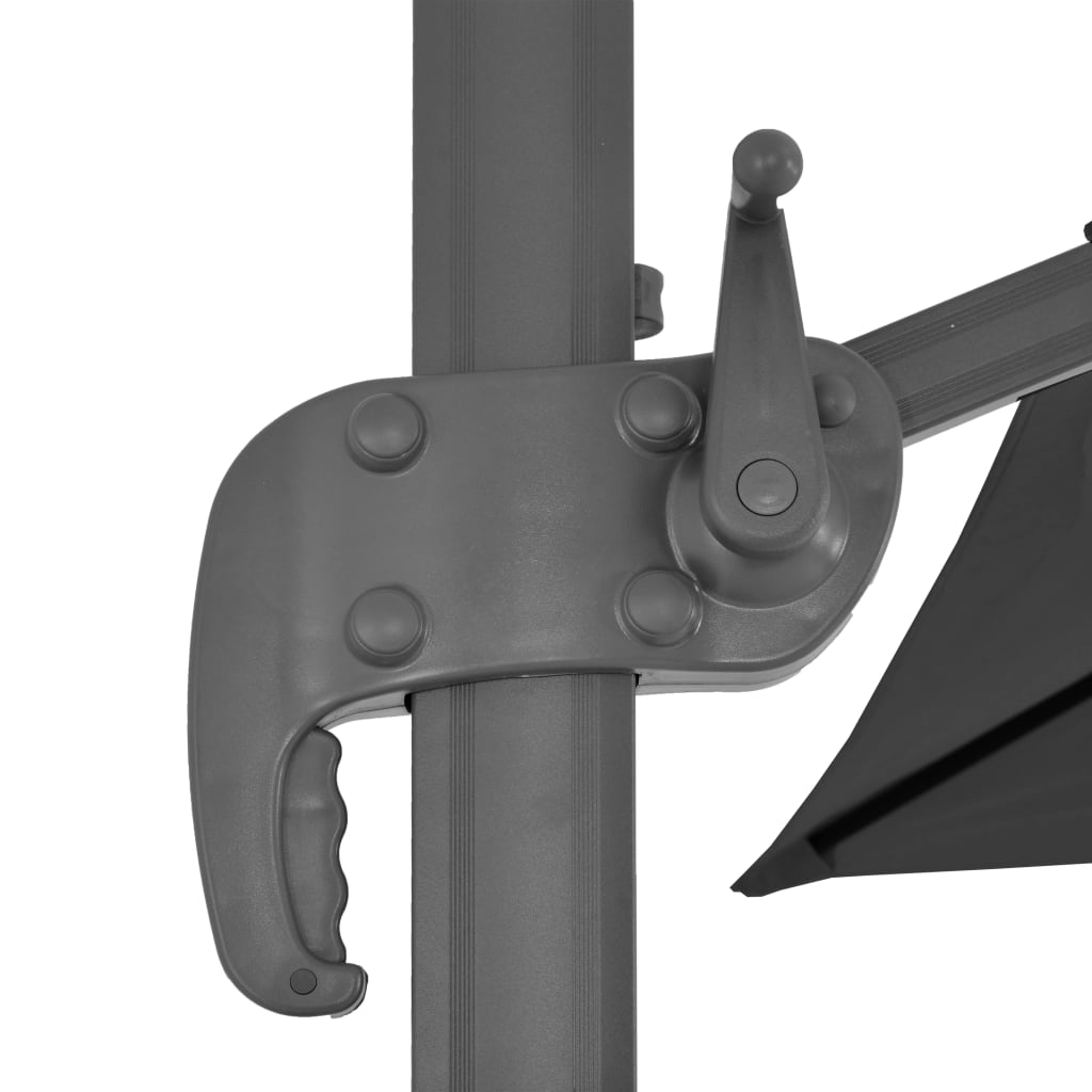 vidaXL Parasol de jardin avec base portable anthracite