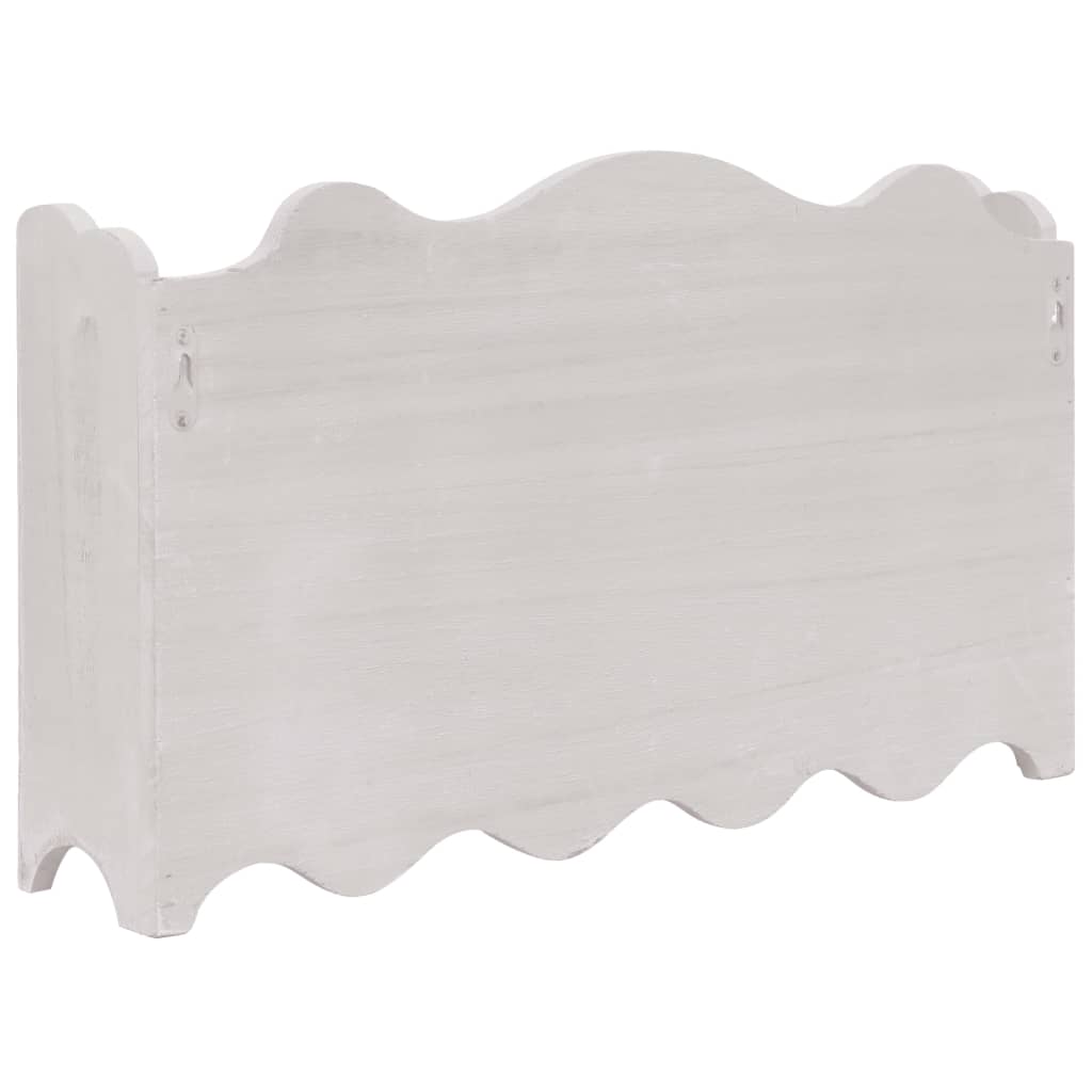 vidaXL Porte-manteau mural Blanc 50x10x30 cm Bois