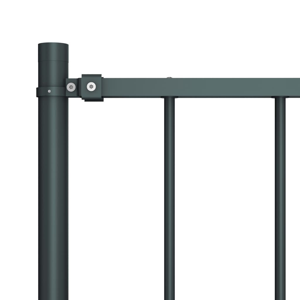vidaXL Panneau clôture poteau Acier enduit poudre 1,7x1,25m Anthracite