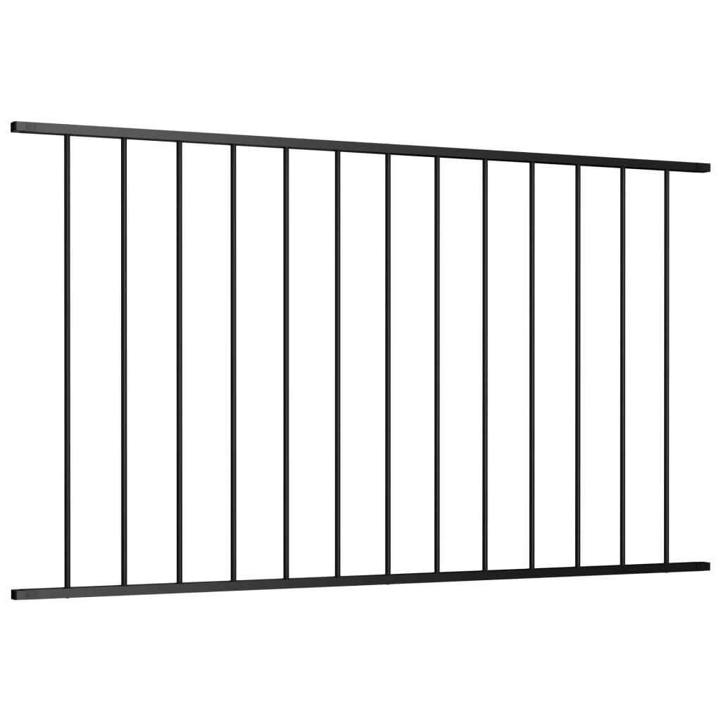 vidaXL Panneau de clôture Acier enduit de poudre 1,7x1,25 m Noir