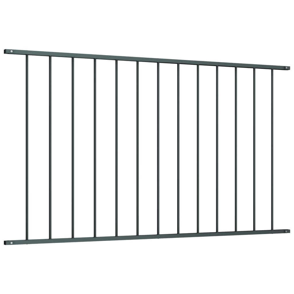 vidaXL Panneau de clôture Acier enduit de poudre 1,7x0,75 m Anthracite