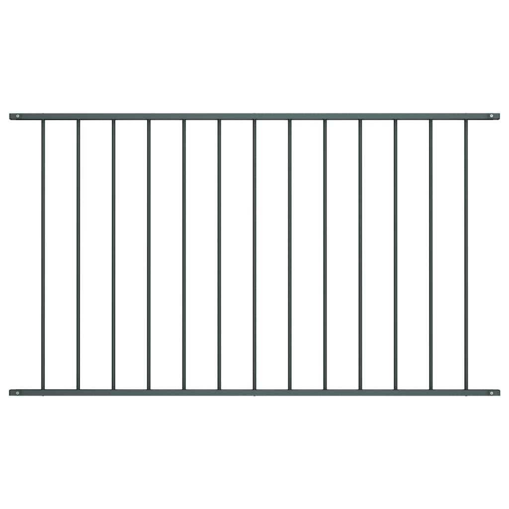 vidaXL Panneau de clôture Acier enduit de poudre 1,7x1,25 m Anthracite