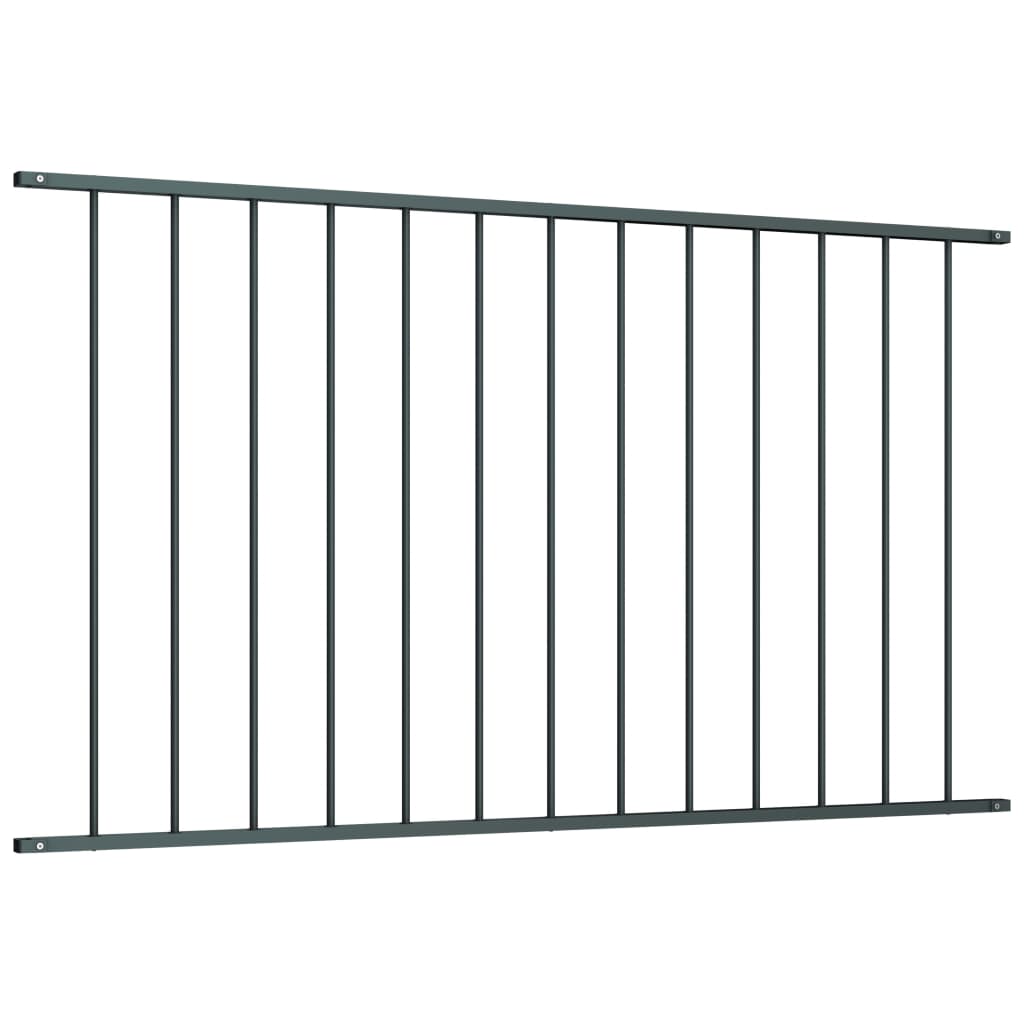 vidaXL Panneau de clôture Acier enduit de poudre 1,7x1,25 m Anthracite