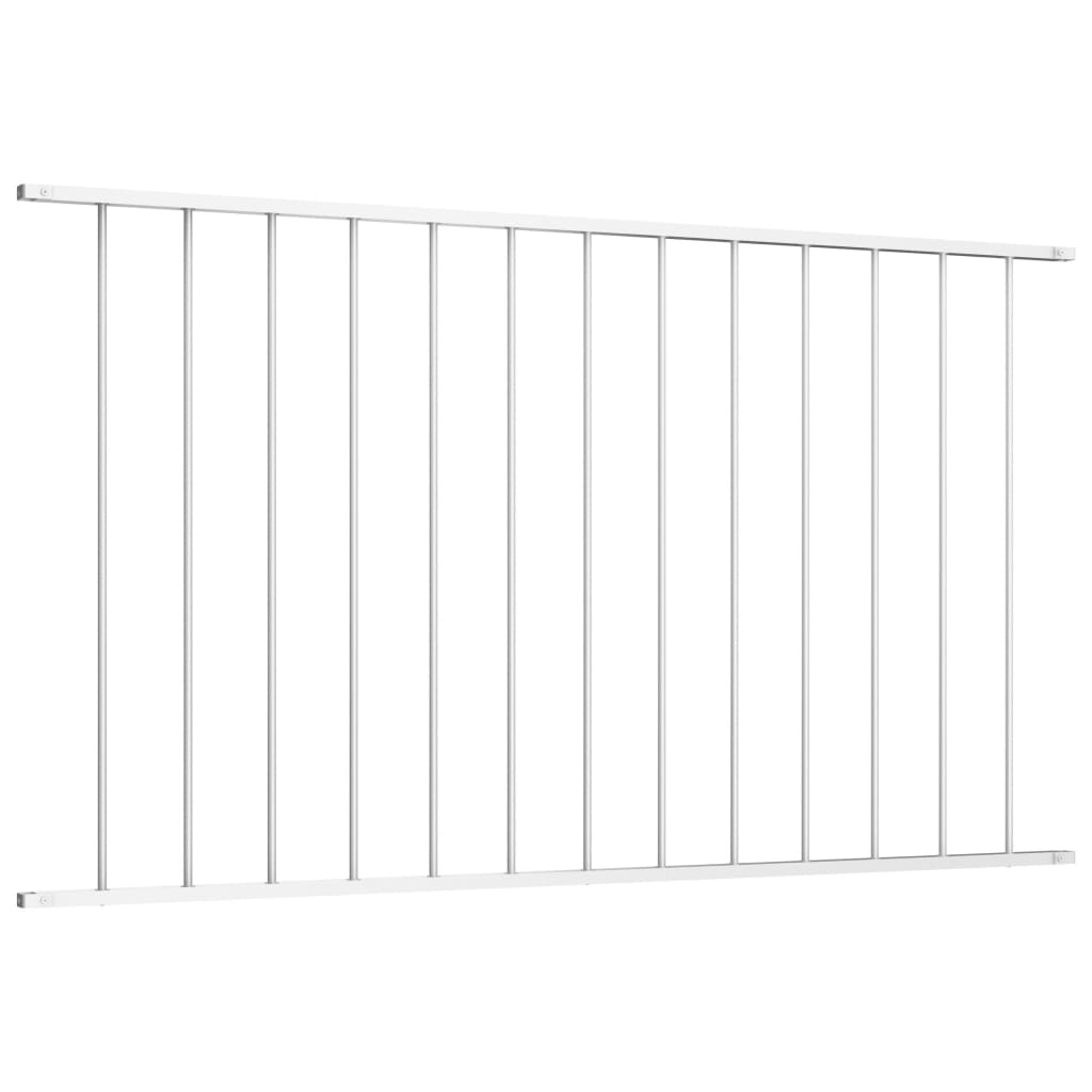 vidaXL Panneau de clôture Acier enduit de poudre 1,7x1,25 m Blanc