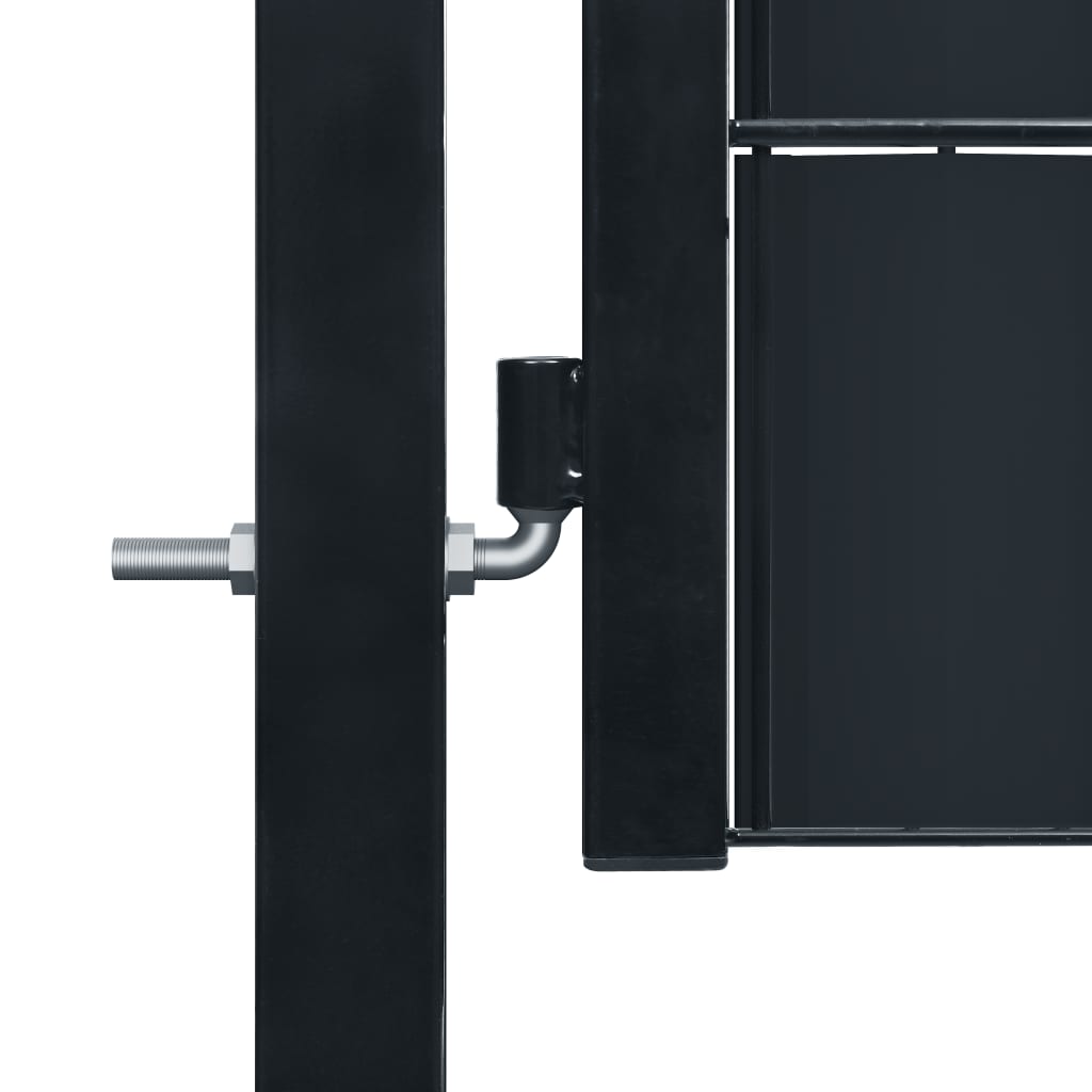vidaXL Portail de clôture PVC et acier 100x164 cm Anthracite