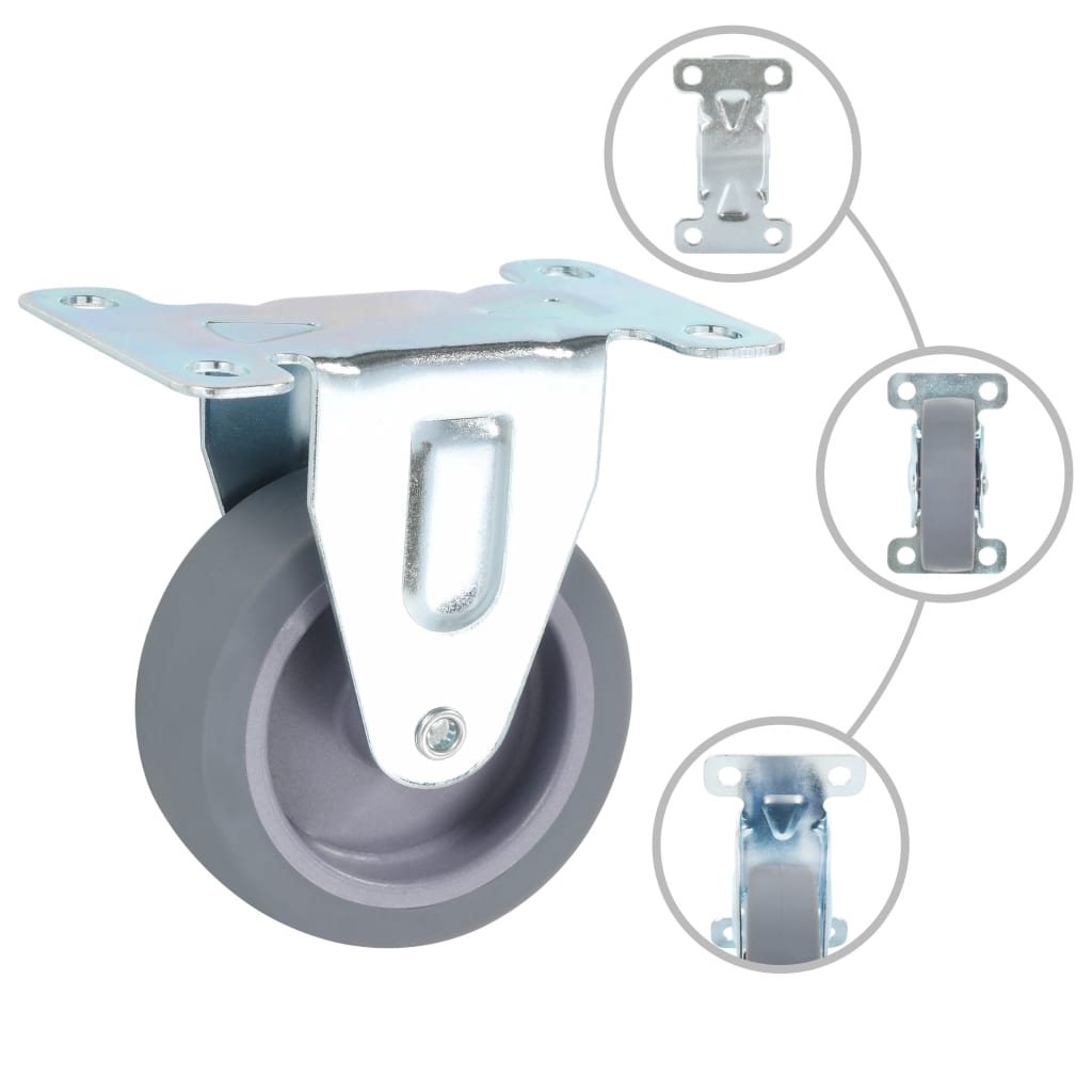 vidaXL 8 pcs Roulettes fixes 75 mm