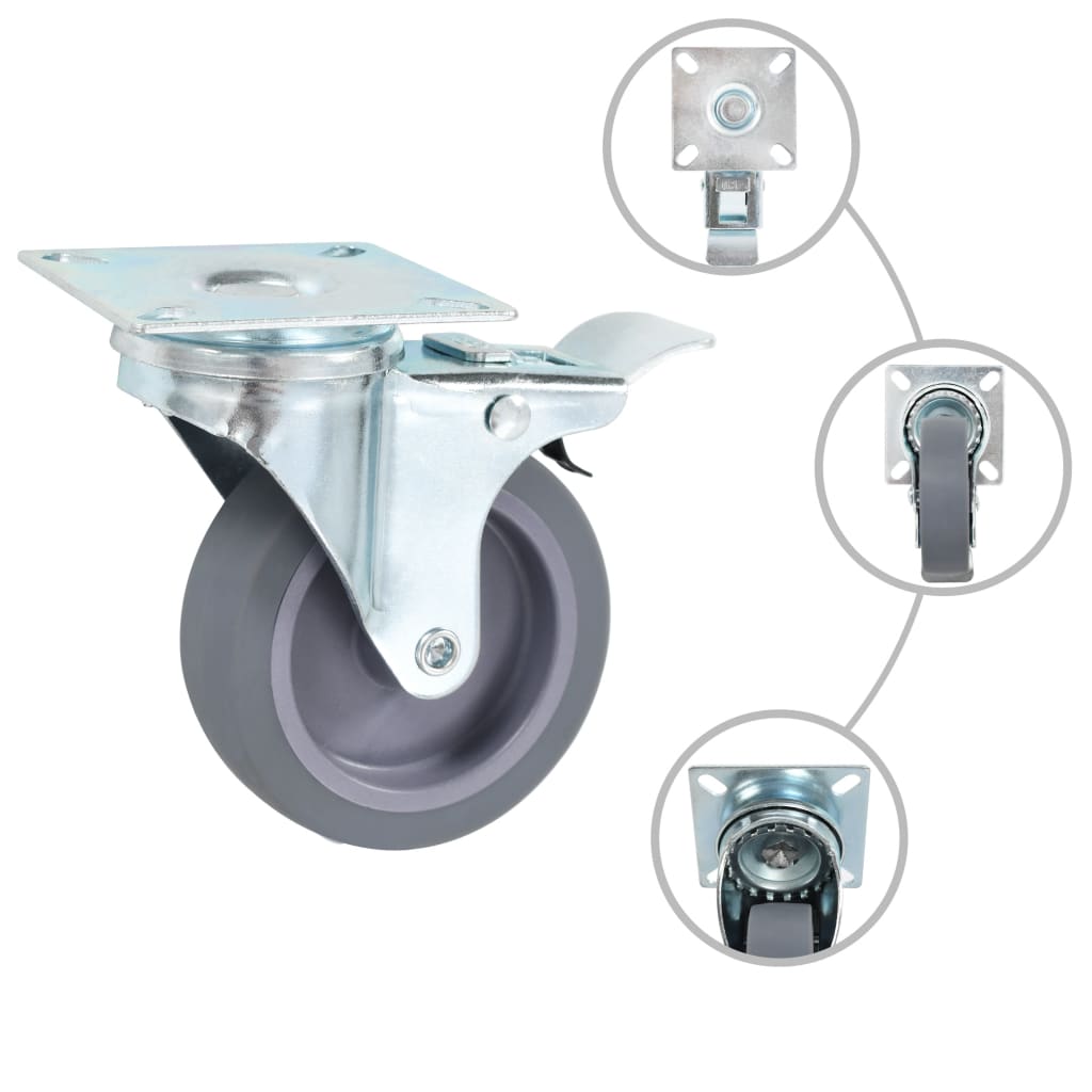 vidaXL 12 pcs Roulettes pivotantes 75 mm