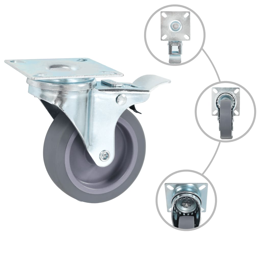 vidaXL 16 pcs Roulettes pivotantes 75 mm